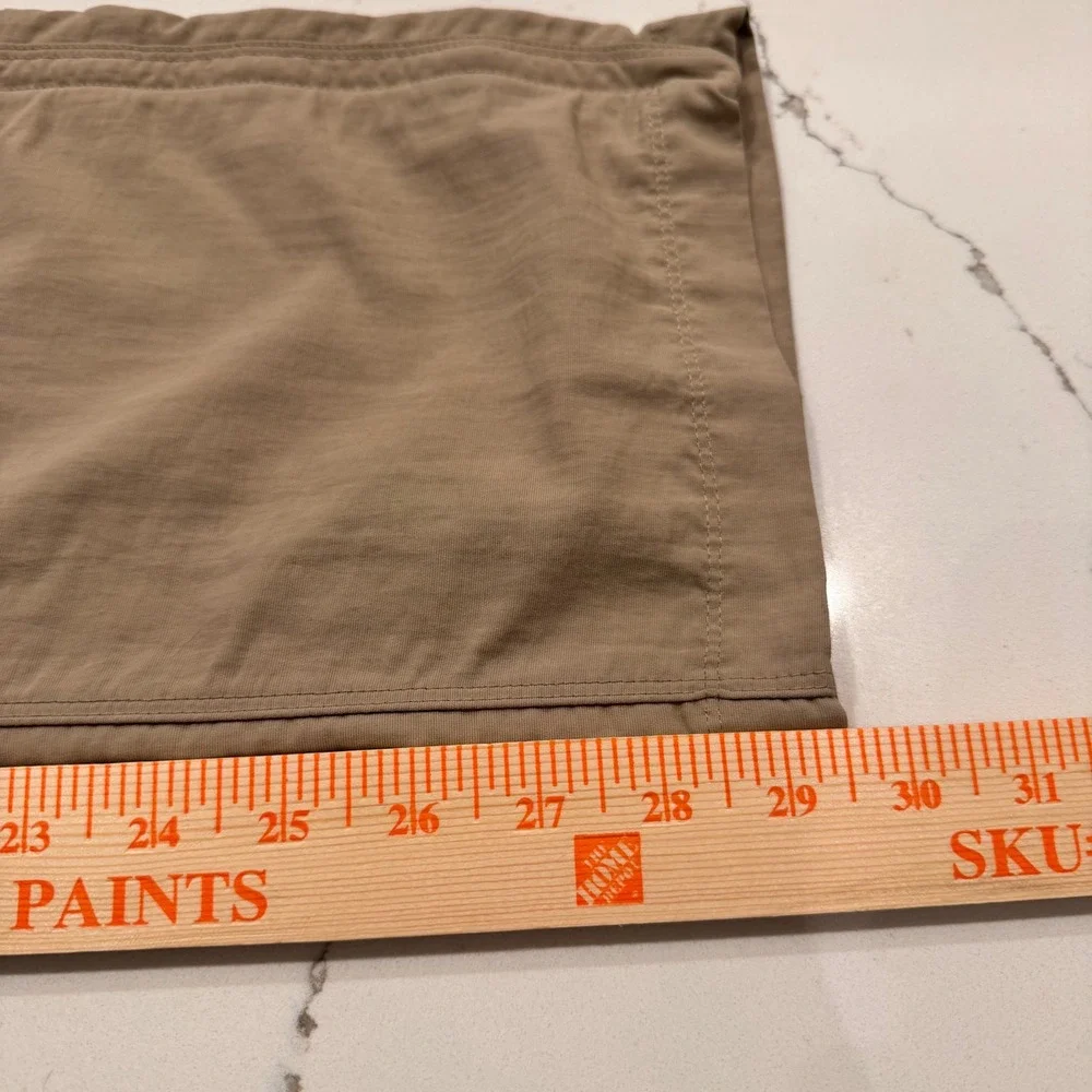 The North Face Men Convertible Hiking Pants Khaki Tan Zip Off Cargo Belted 32x29